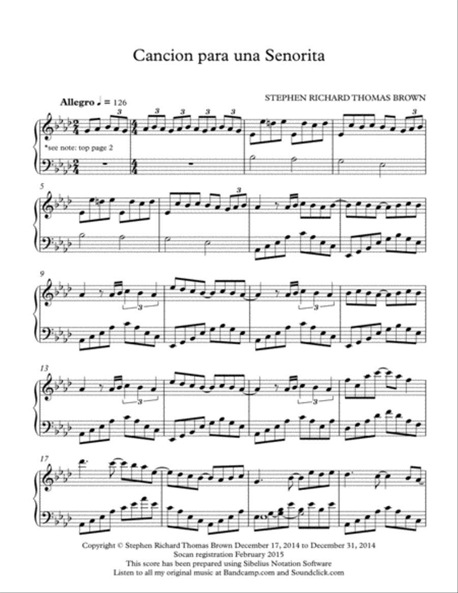 Cancion para una Señorita image number null