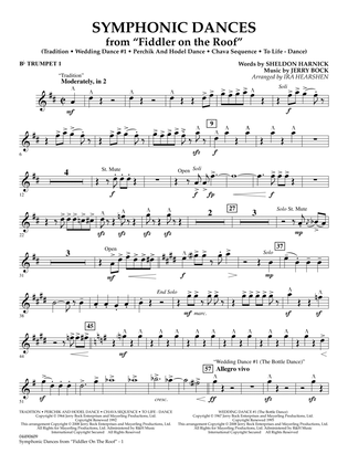 Symphonic Dances (from Fiddler On The Roof) (arr. Ira Hearshen) - Bb Trumpet 1