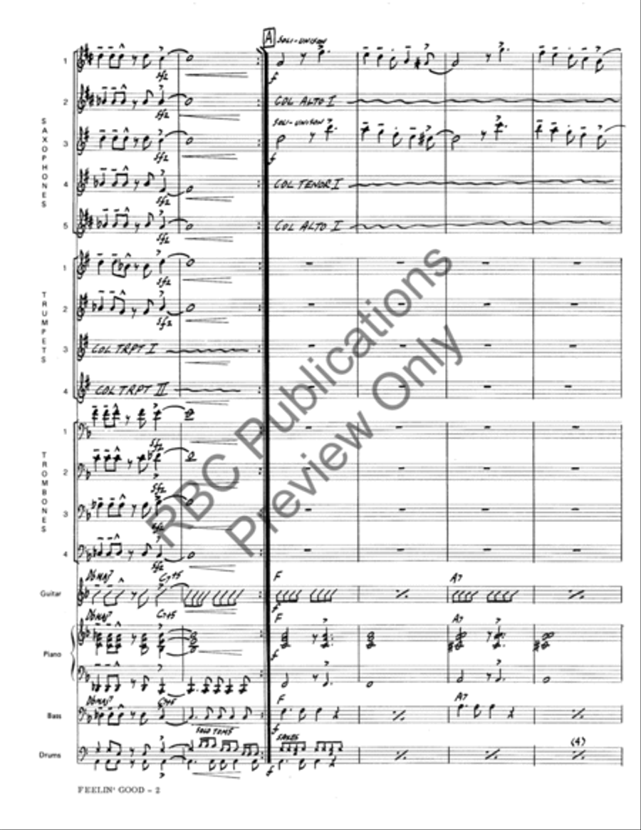 Feeling Good (Score) Feeling Good (Score) Jazz Ensemble scores gallery preview page 5