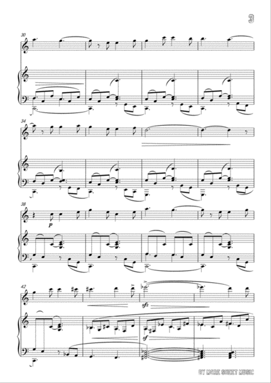 Berlioz-Le jeune pâtre breton,for Violin and Piano Voice scores gallery preview page 5