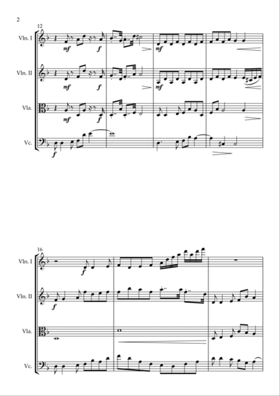 String Quartet No. 1 String Quartet scores gallery preview page 2