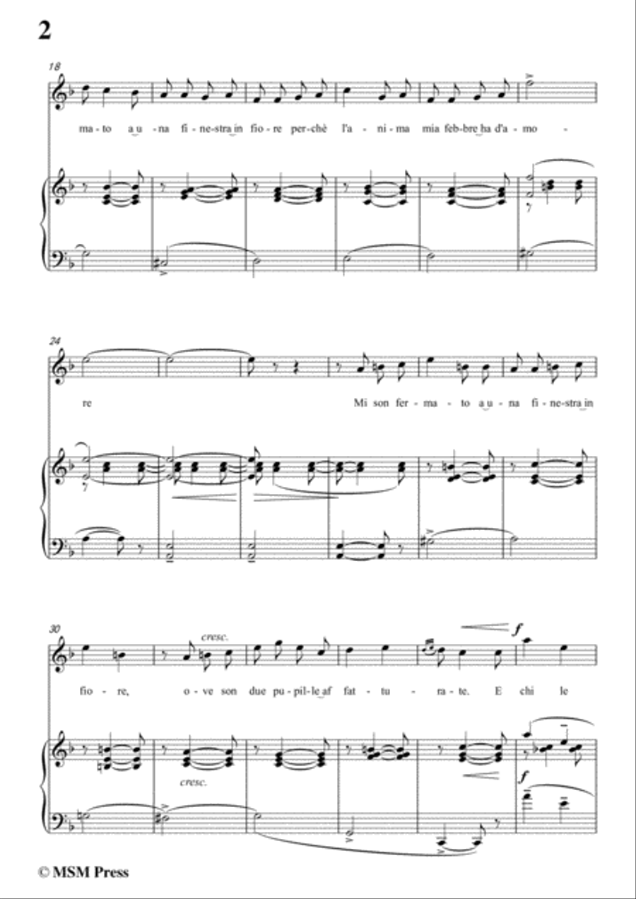Tosti-Luna d'estate! In F Major,for Voice and Piano Voice Solo scores gallery preview page 4