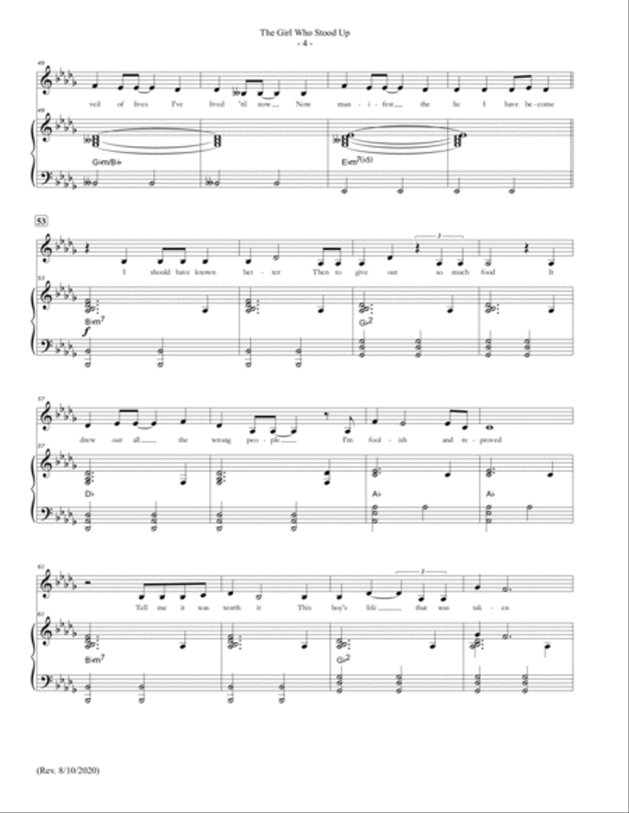 The Girl Who Stood Up The Girl Who Stood Up Voice scores gallery preview page 4