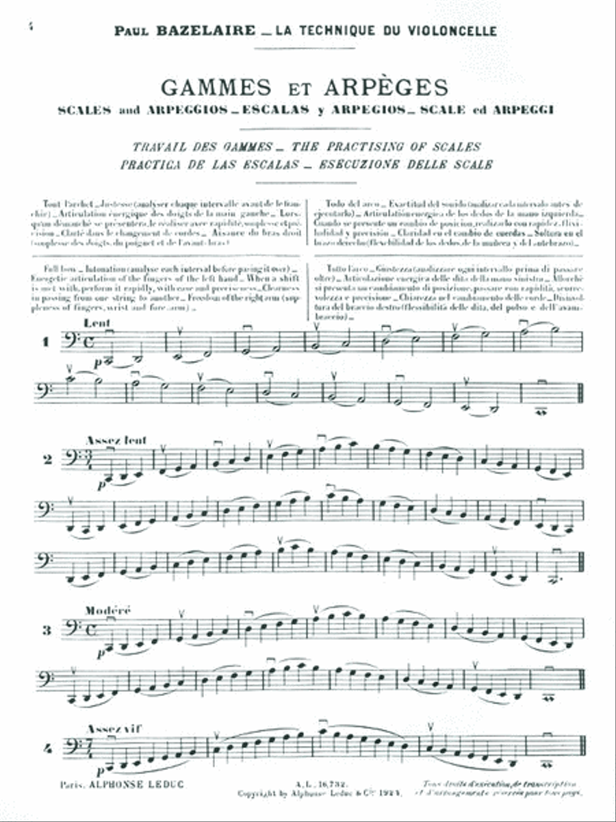 Cello Method - Scales And Arpeggios, Volume 1 Cello scores gallery preview page 2