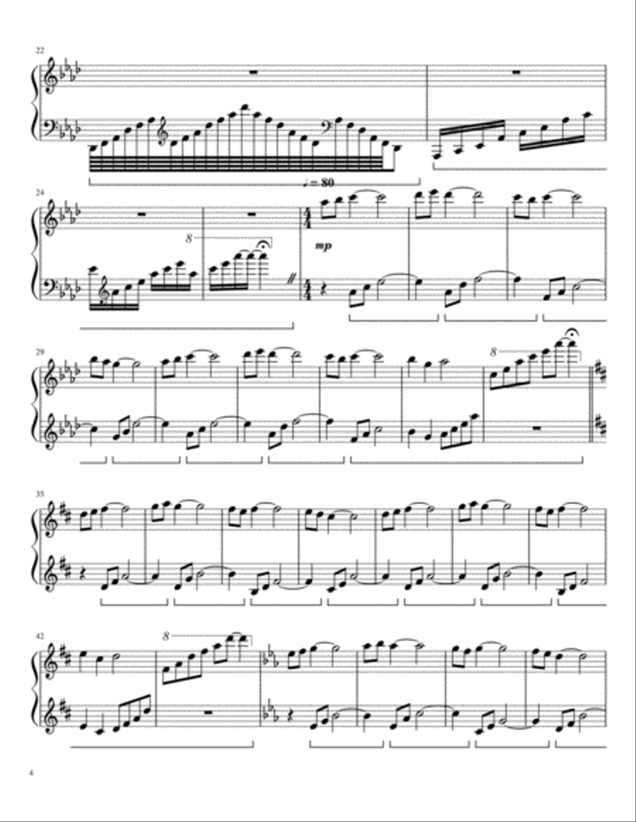 The Field of Flowers Piano Solo scores gallery preview page 4