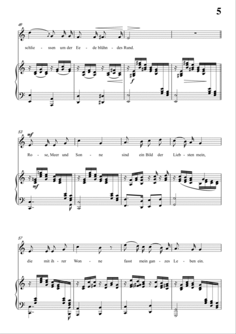 Schumann-Rose,Meer und Sonne in C Major for Voice and Piano Voice Solo scores gallery preview page 6