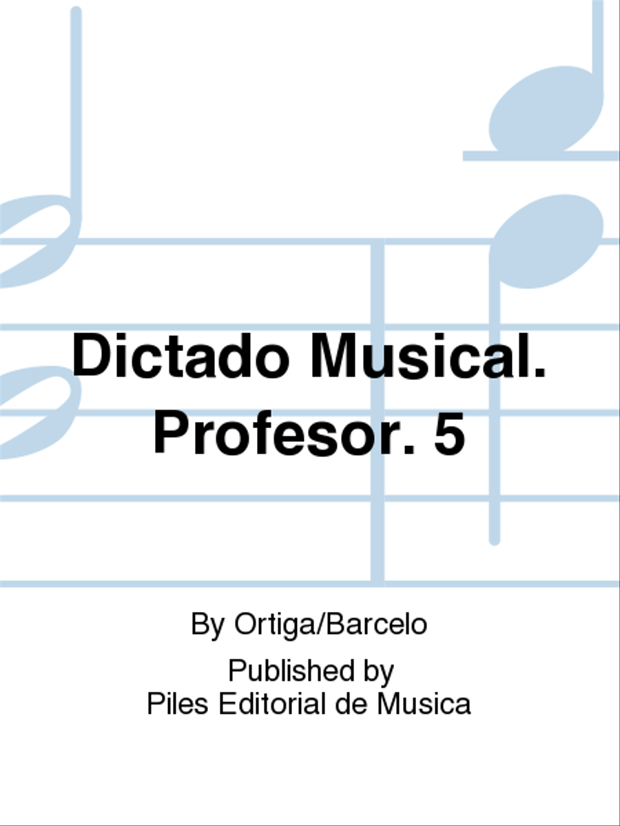 Dictado Musical. Profesor. 5 School and Community scores gallery preview page 1