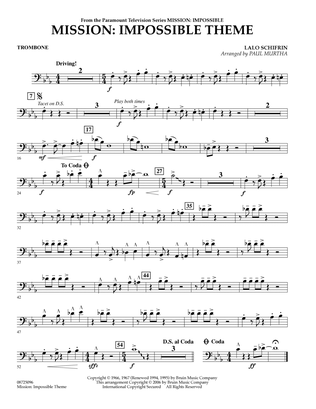 Book cover for Mission: Impossible Theme - Trombone