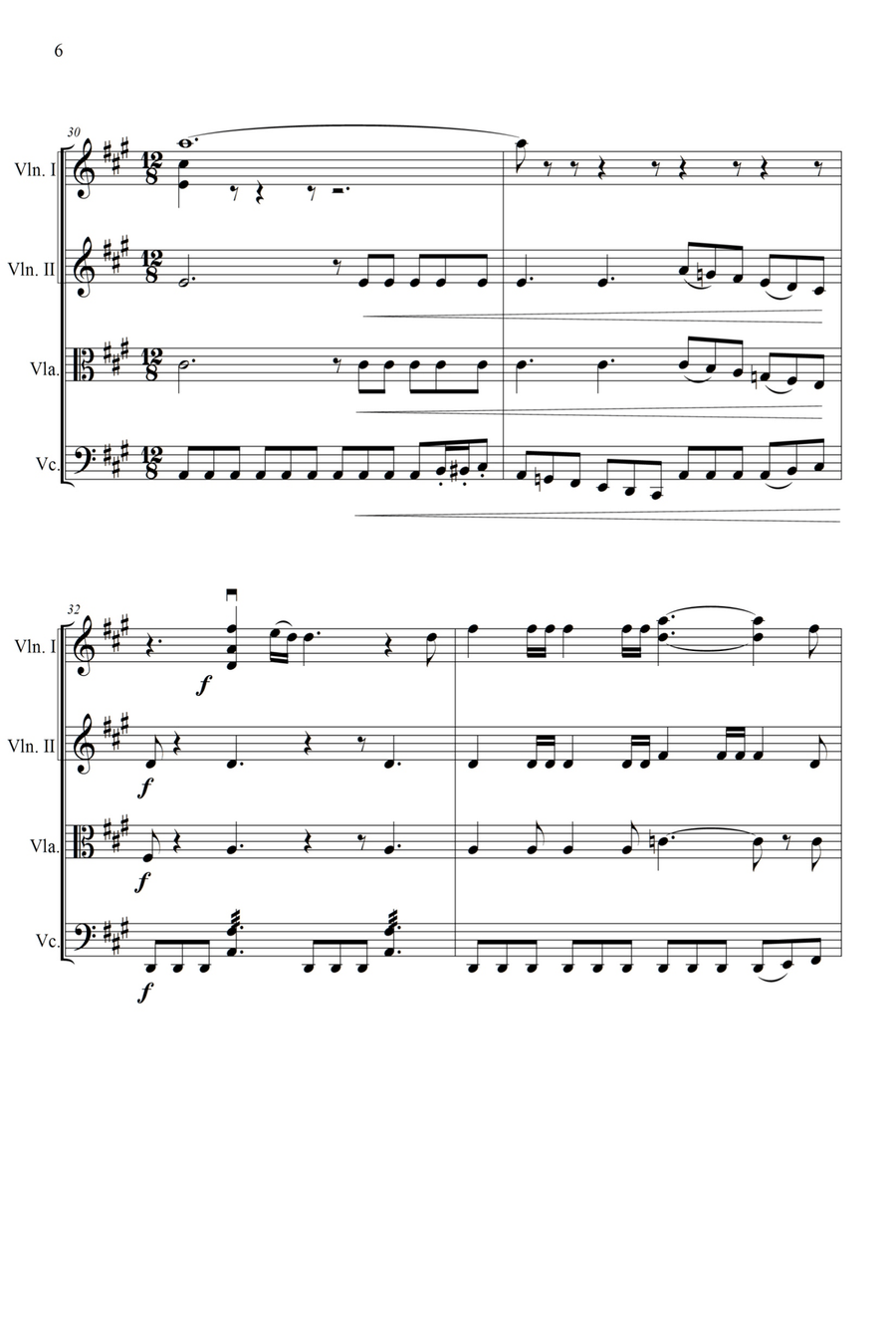Somebody To Love String Quartet scores gallery preview page 6