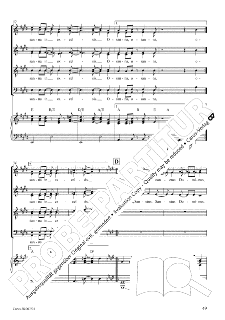 Missa latina 4-Part scores gallery preview page 50