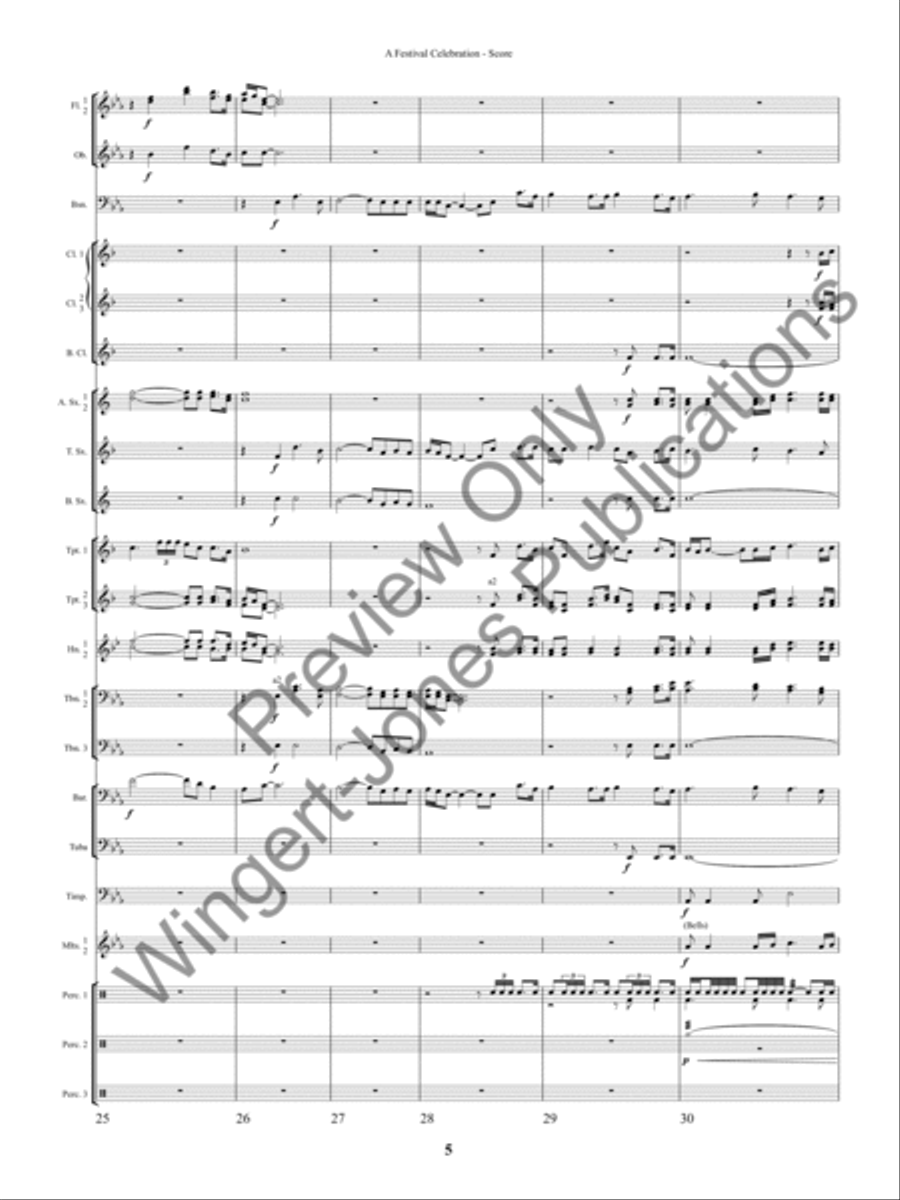 A Festival Celebration A Festival Celebration Concert Band scores gallery preview page 8