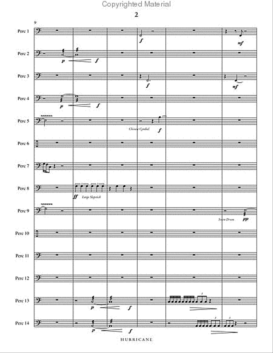Hurricane Percussion Ensemble scores gallery preview page 3