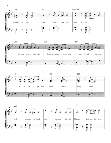 Charleston Easy Piano - Digital Sheet Music