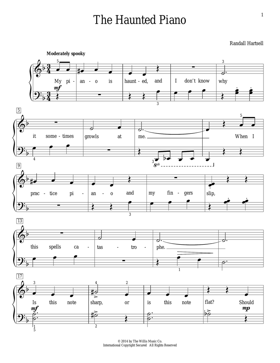 The Haunted Piano Piano Method scores gallery preview page 1