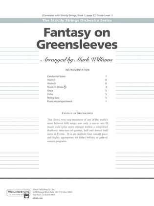 Fantasy on Greensleeves: Score