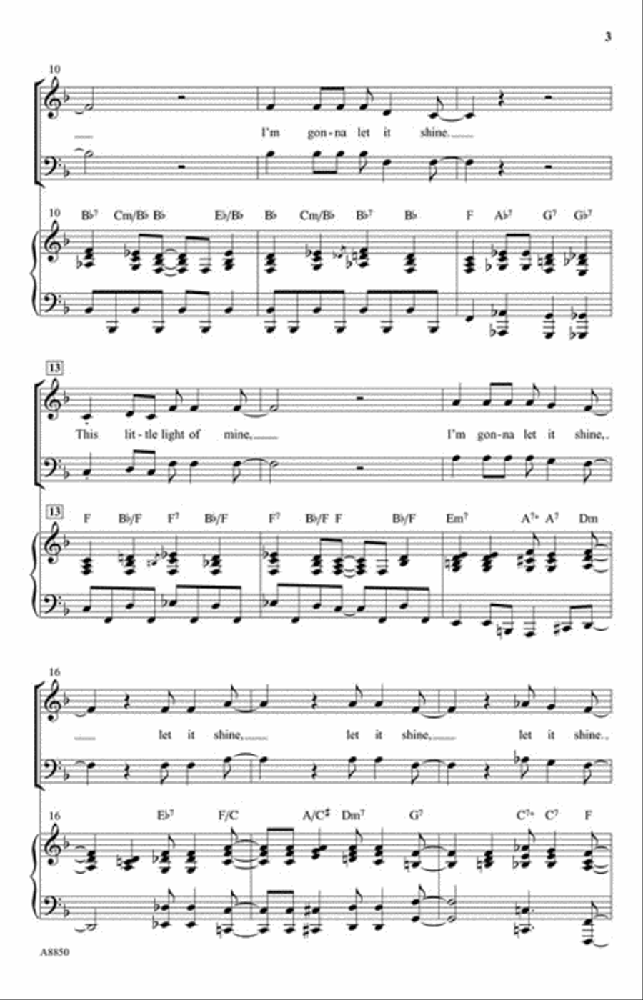 This Little Light of Mine 4-Part scores gallery preview page 3