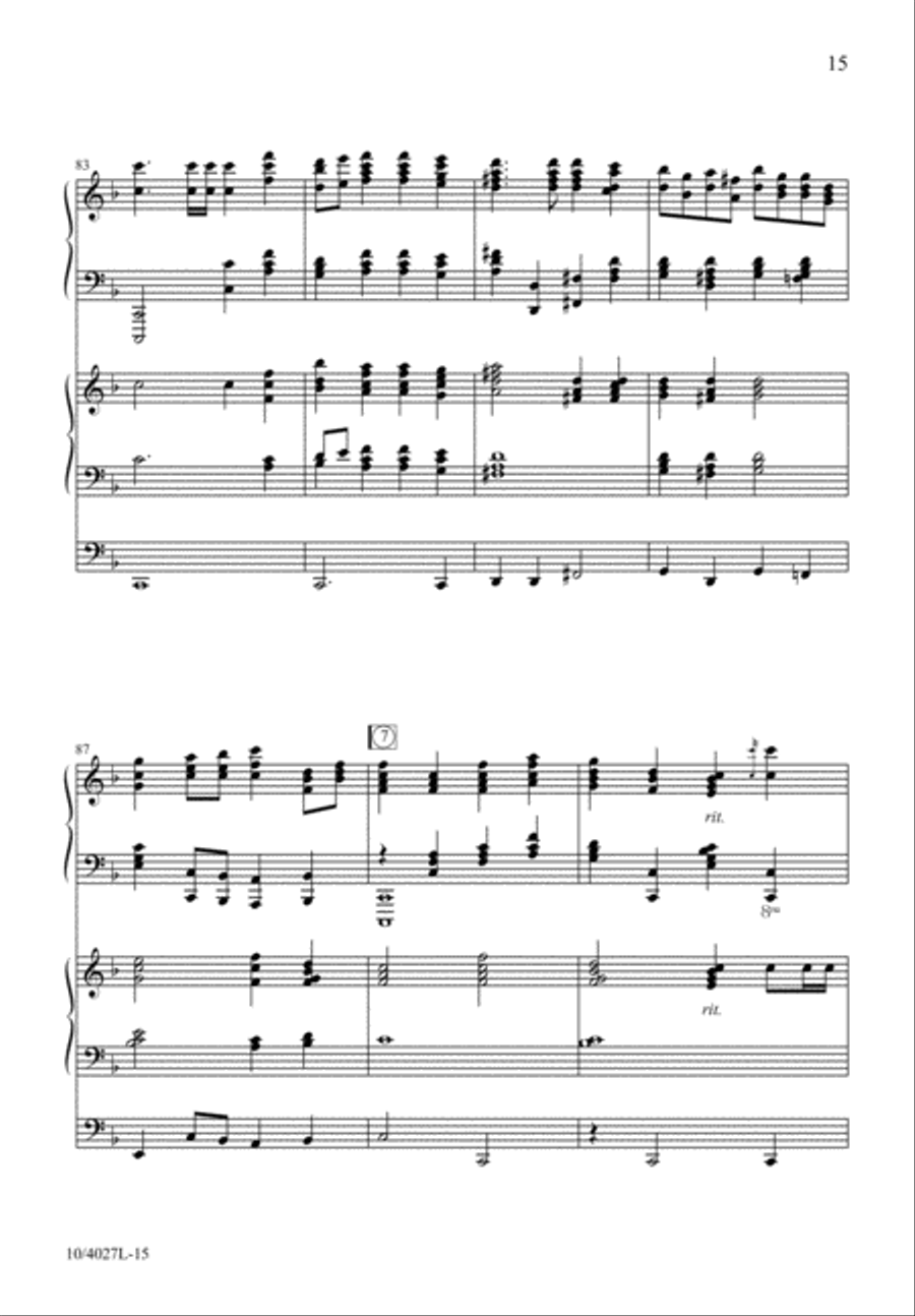 Joyful, All Ye Nations, Rise! 3-Part scores gallery preview page 16