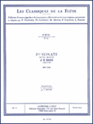 Book cover for Sonata No. 7, BWV1020 in G Minor - Classiques No. 15
