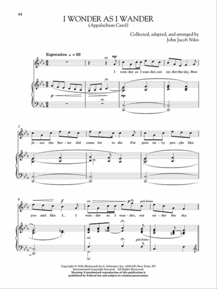 Songs of John Jacob Niles – Revised and Expanded Edition High Voice scores gallery preview page 8