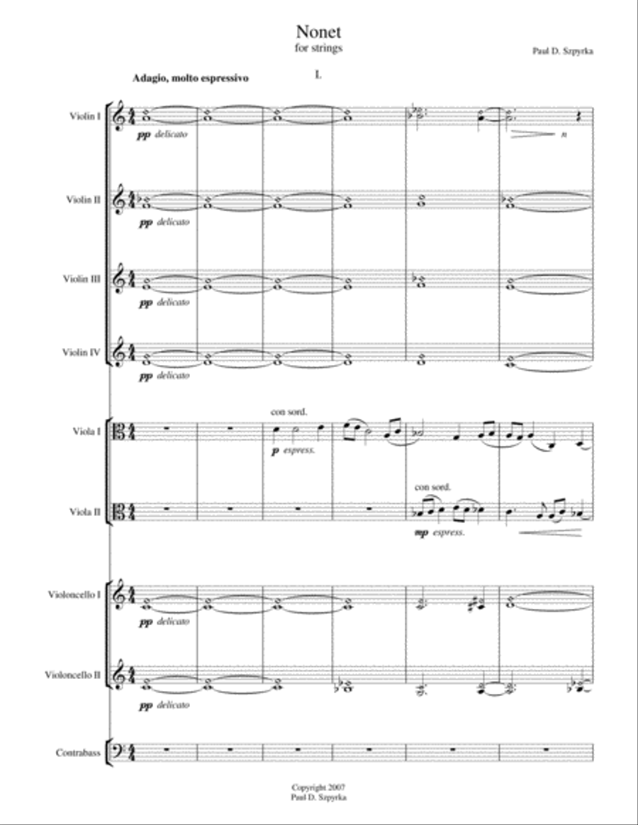 Nonet String Quartet scores gallery preview page 1