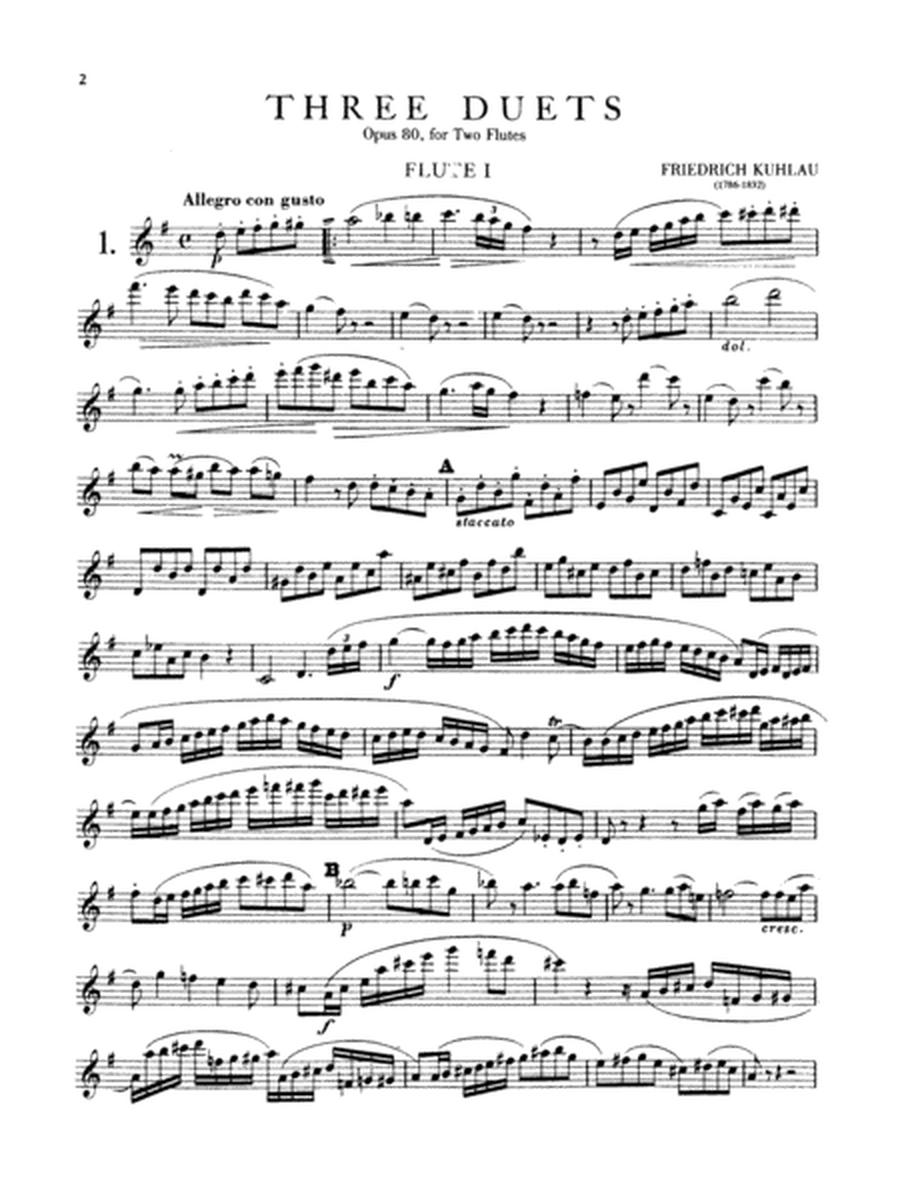 Three Duets Op 80 - 2 Flutes