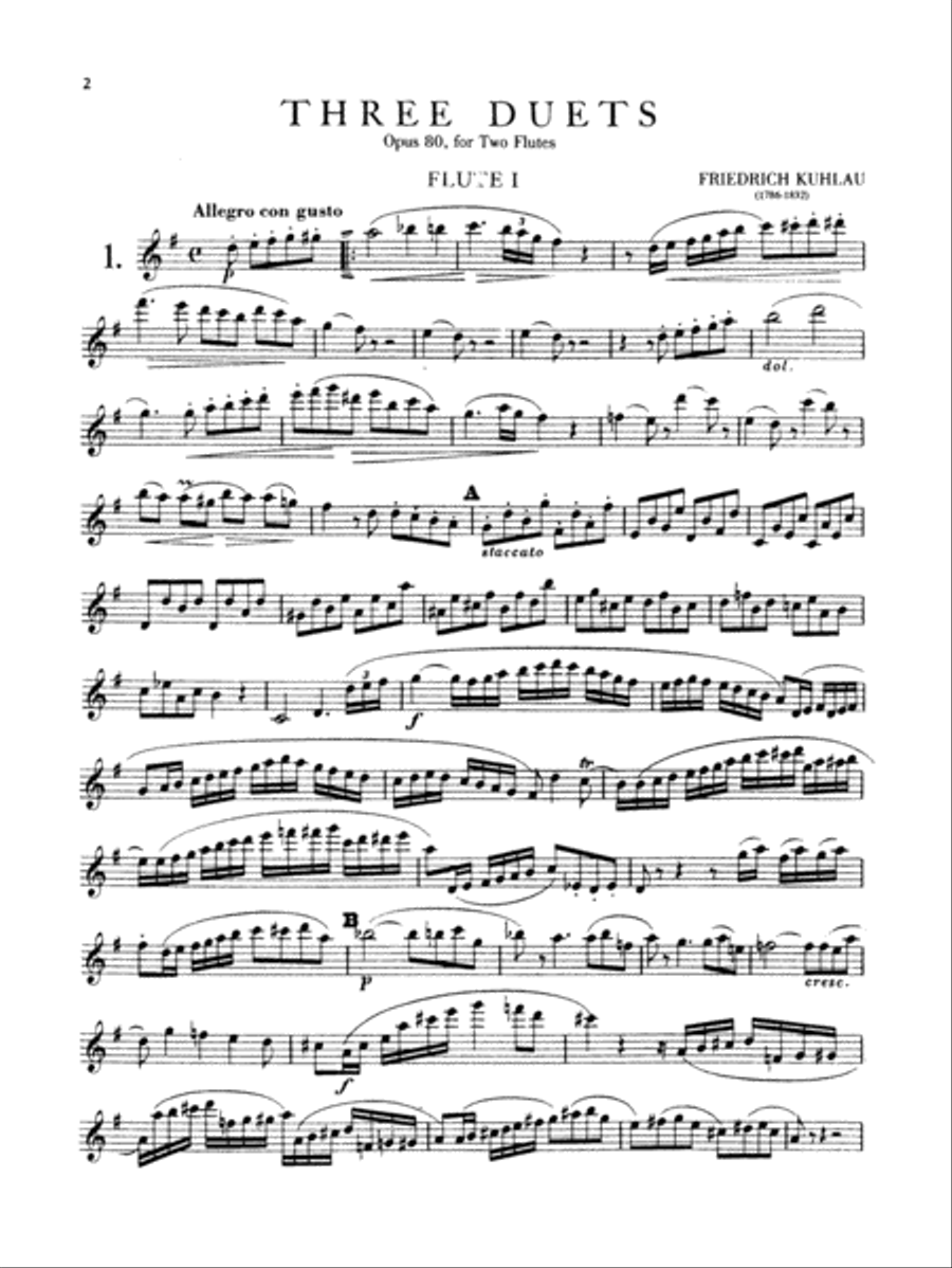 Three Duets Op 80 - 2 Flutes Flute Duet scores gallery preview page 3