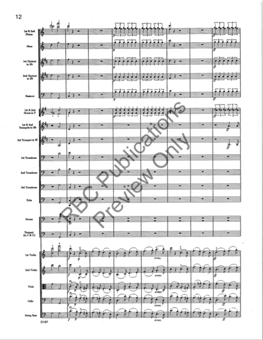 Symphony #9 In C Major Mvt. 1 Full Orchestra scores gallery preview page 13