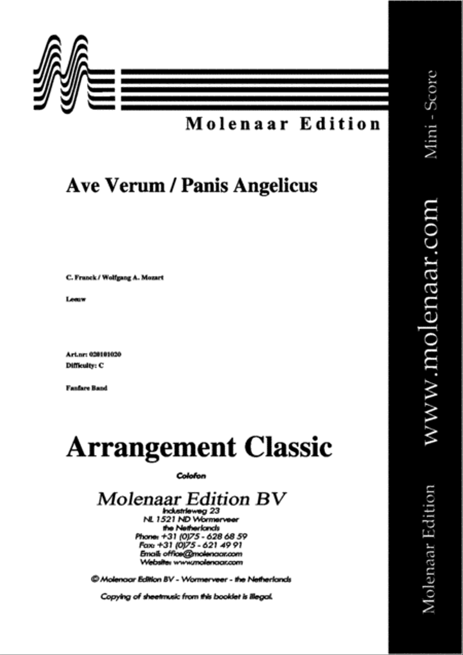 Ave Verum Corpus / Panis Angelicus 4-Part scores gallery preview page 2