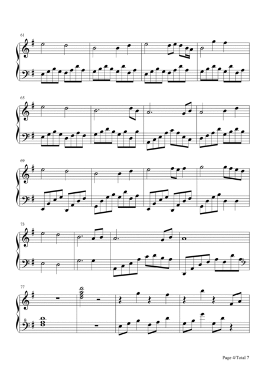 Nightingale Piano Solo scores gallery preview page 4
