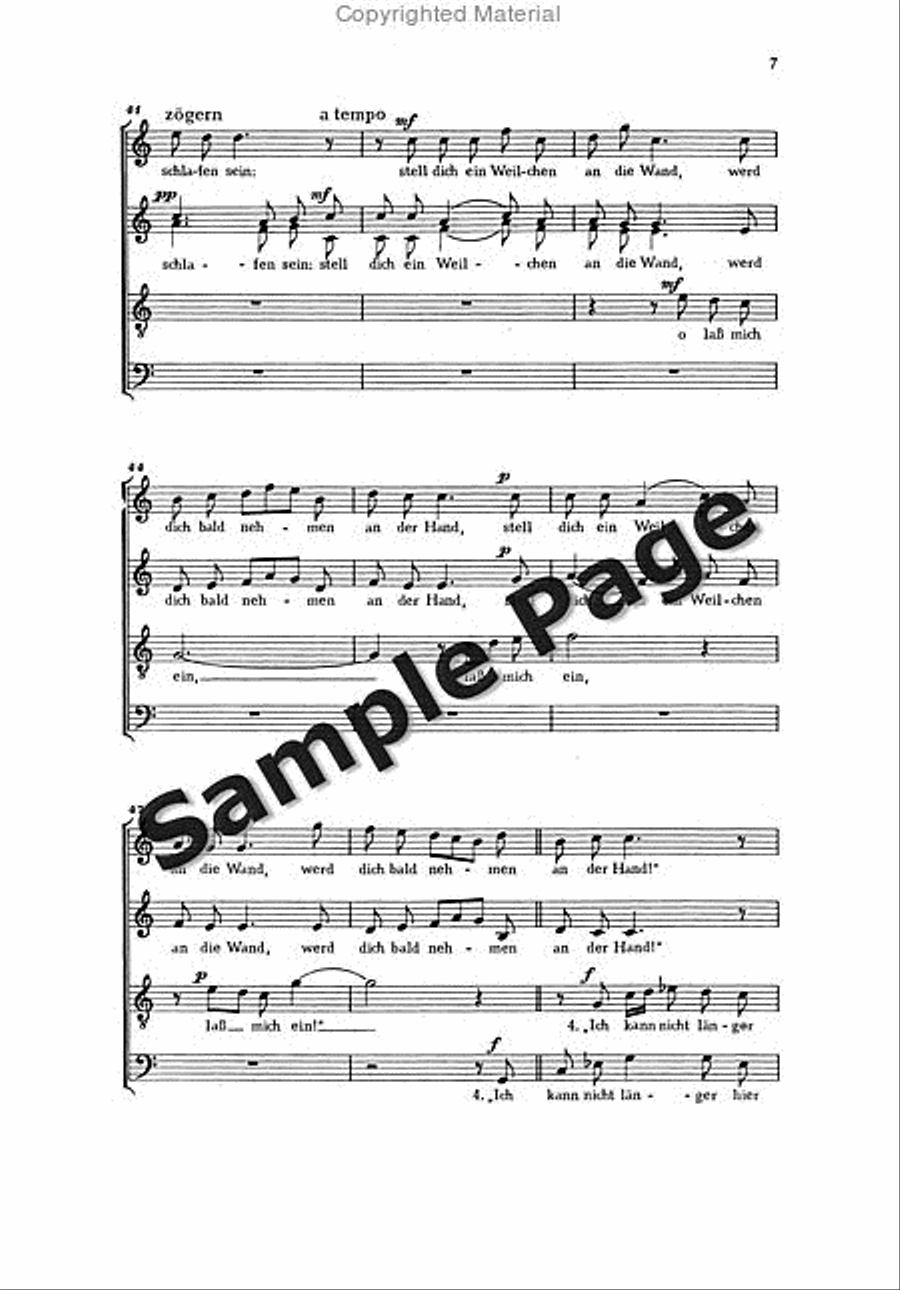 Desch R Zu Meinem Schaetzchen 4-Part scores gallery preview page 8