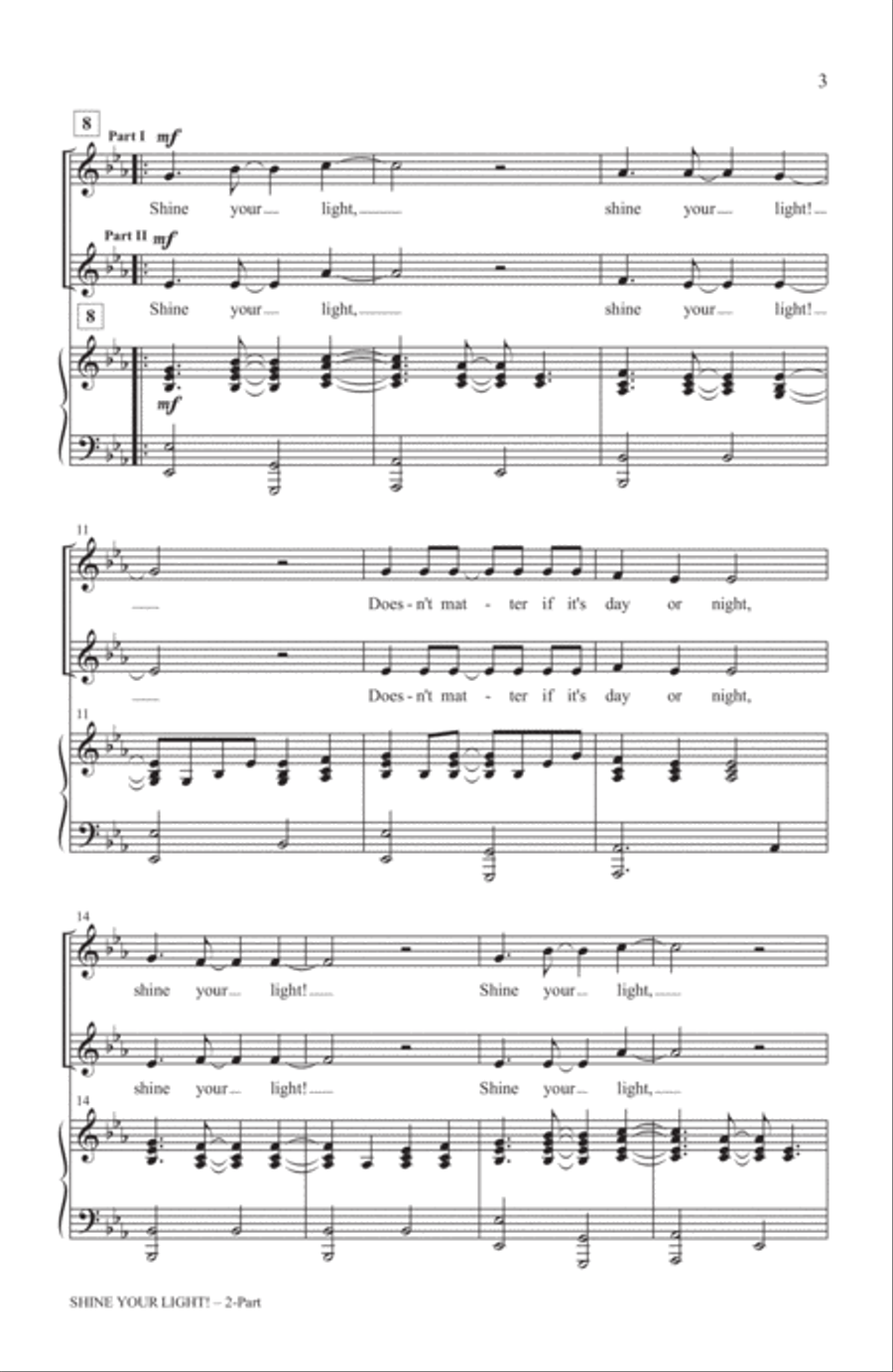 Shine Your Light! 2-Part scores gallery preview page 2