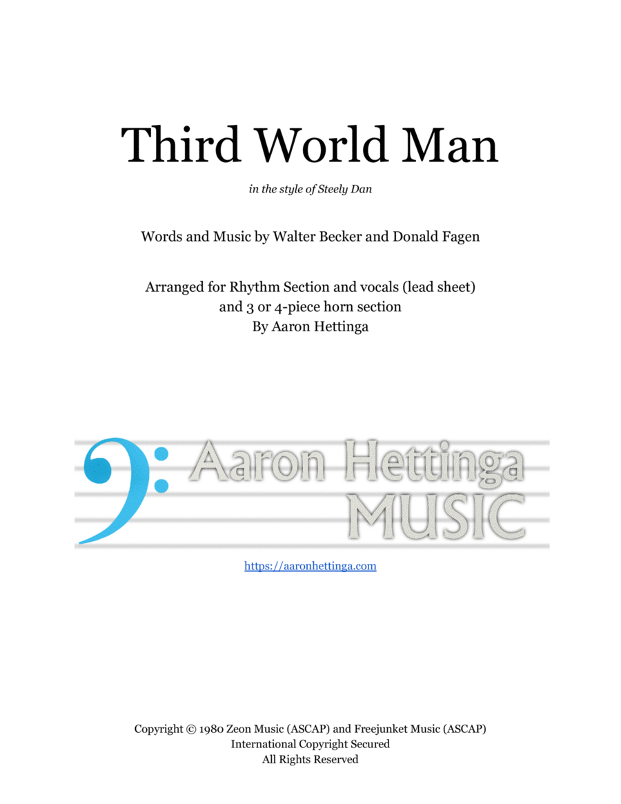 Third World Man Voice scores gallery preview page 1