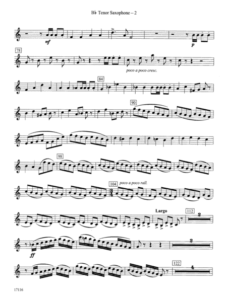1812 Overture: B-flat Tenor Saxophone