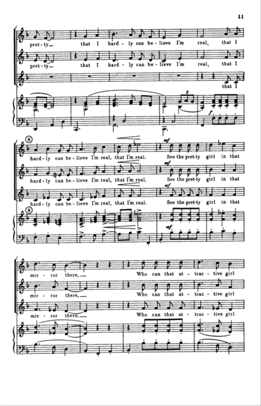 Choral Medley from West Side Story (arr. William Stickles) 4-Part scores gallery preview page 9