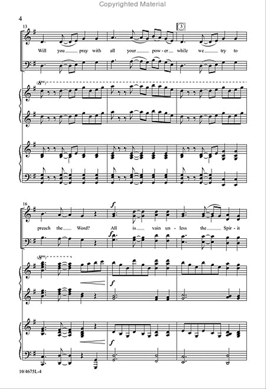 Brethren, We Have Met to Worship 4-Part scores gallery preview page 4