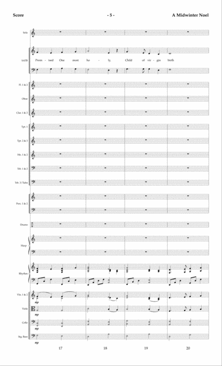 A Midwinter Noel - Orchestral Score and Parts Choir scores gallery preview page 8