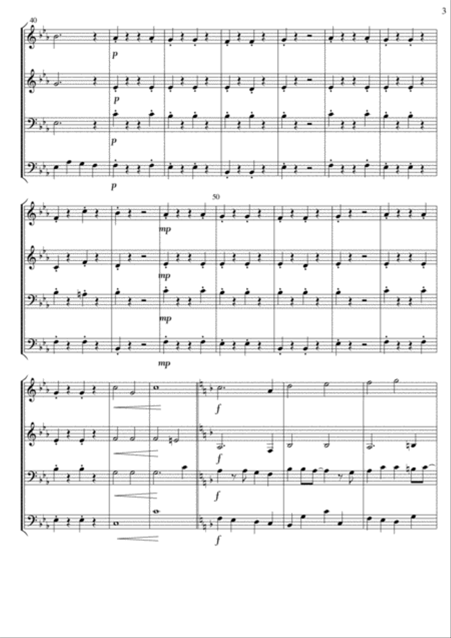 Shepherds' Swing - A Flexible Band/Ensemble arrangement of 'While Shepherd's watched' Concert Band scores gallery preview page 3