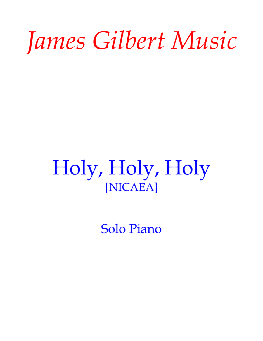 Holy, Holy, Holy Holy, Holy, Holy Piano Solo scores gallery preview page 1