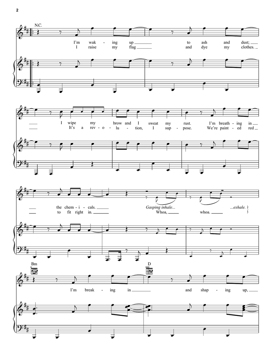 Radioactive Acoustic Guitar scores gallery preview page 2
