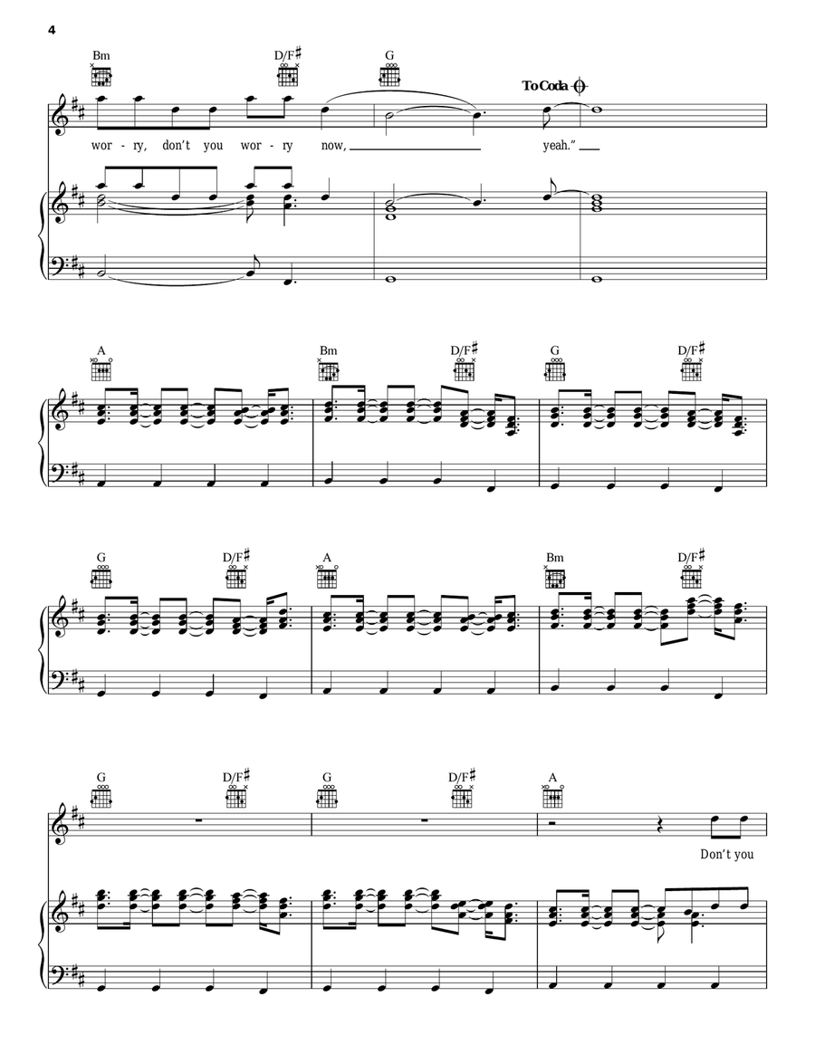 Don't You Worry Child Acoustic Guitar scores gallery preview page 4