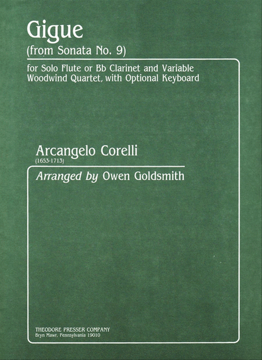 Gigue (From Sonata No. 9) Woodwind Quartet scores gallery preview page 1