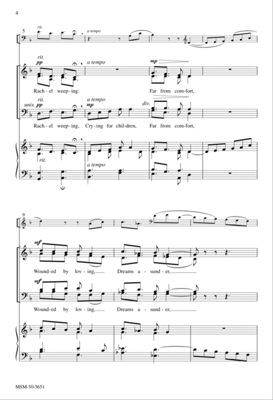 Hear on the Night Wind 4-Part scores gallery preview page 2