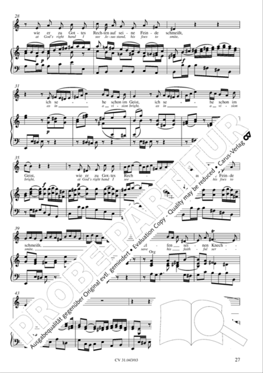 God goeth up with shouting (Gott fahret auf mit Jauchzen) 4-Part scores gallery preview page 28