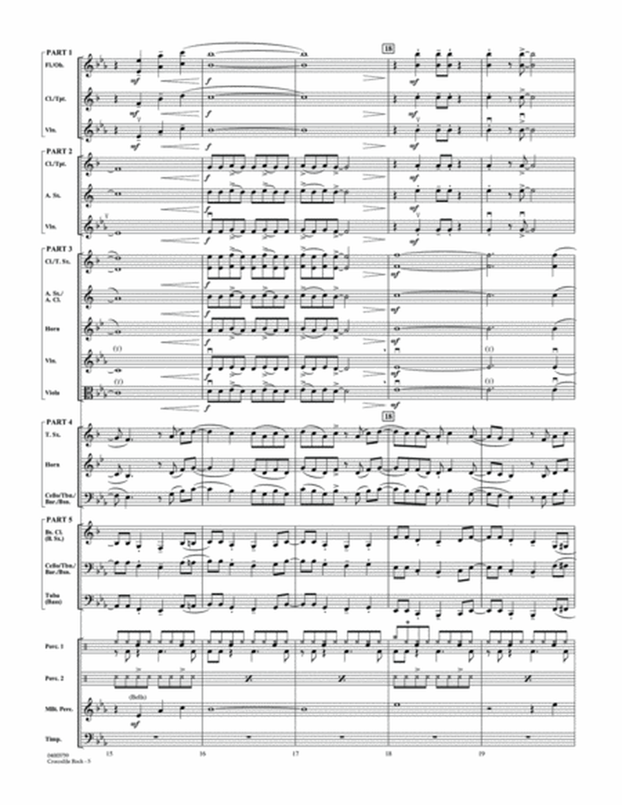 Crocodile Rock - Conductor Score (Full Score)