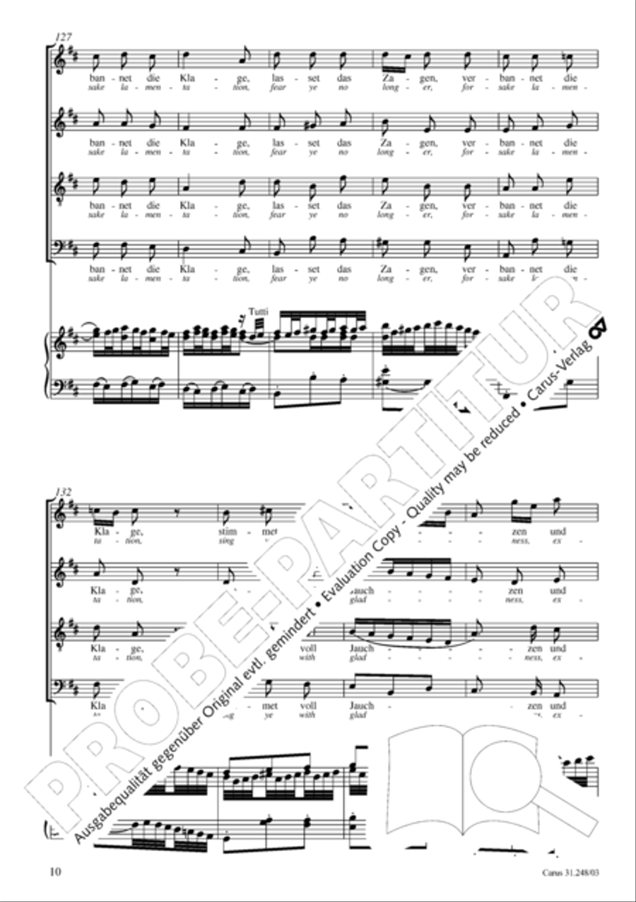 Christmas oratorio (Weihnachtsoratorium, Teile I-III) 4-Part scores gallery preview page 15