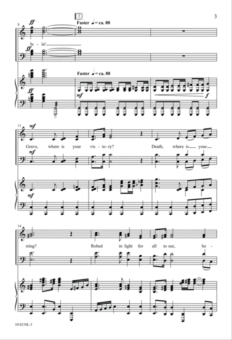 Christ Is Risen! Alleluia! 4-Part scores gallery preview page 3