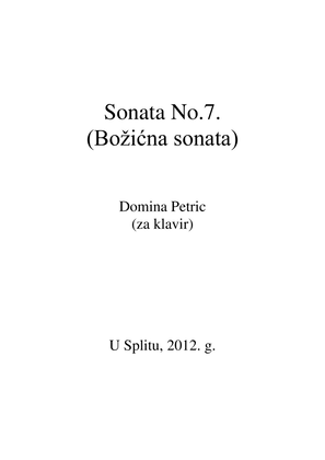 Christmas Sonata (Sonata E flat major)
