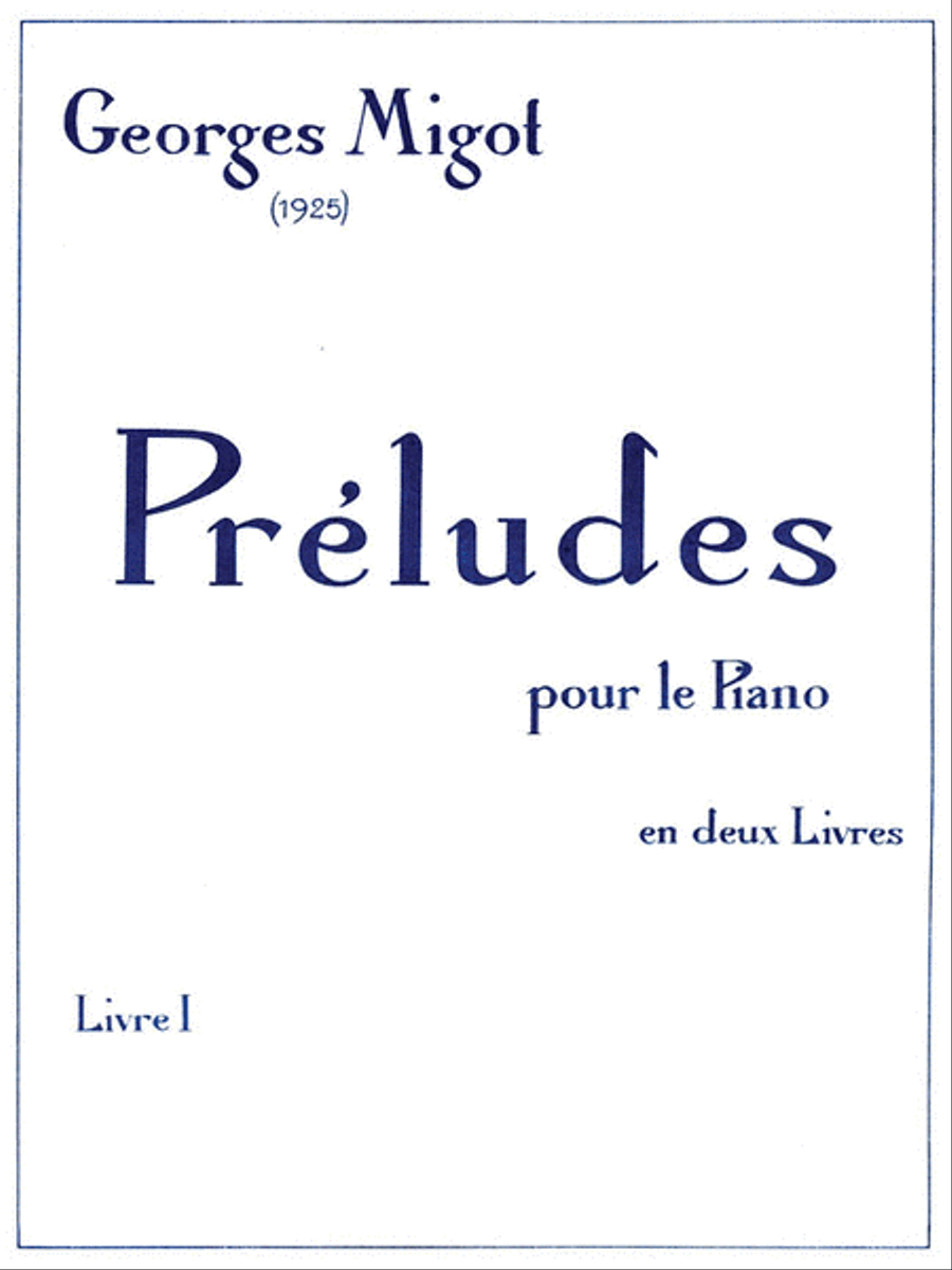 Preludes pour le Piano - Volume 1 Piano Solo scores gallery preview page 1