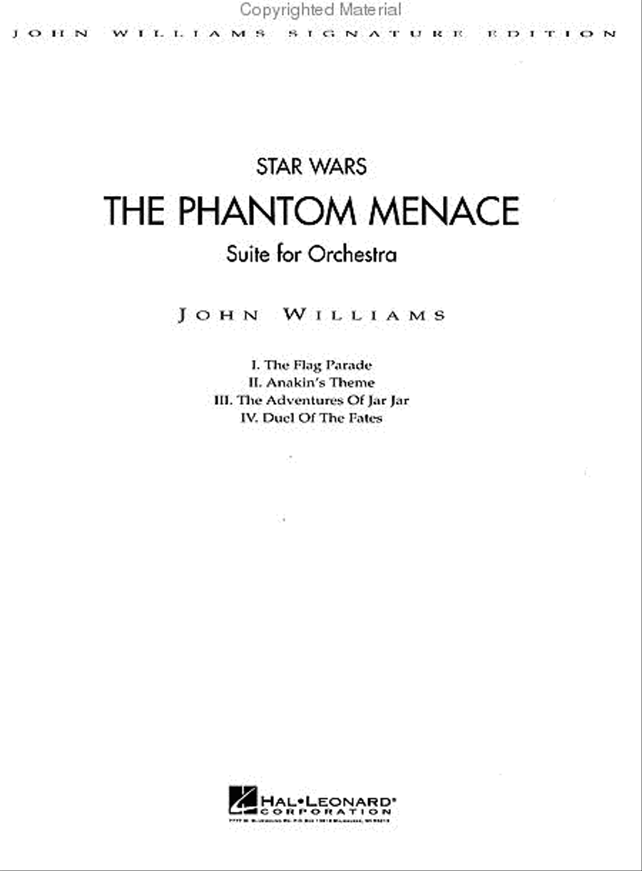 Star Wars: The Phantom Menace Full Orchestra scores gallery preview page 2