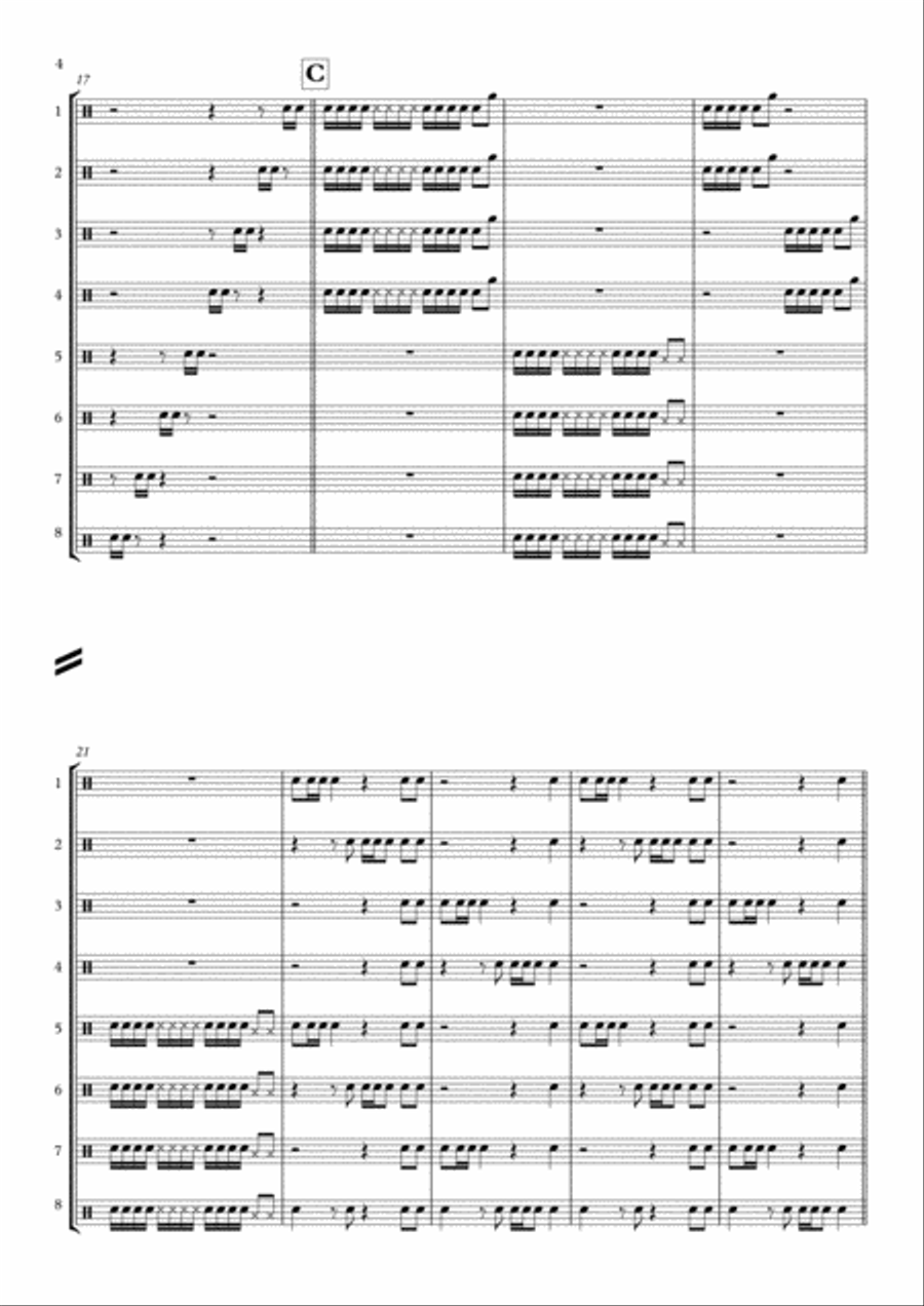 Bin There Bin There Percussion Ensemble scores gallery preview page 4